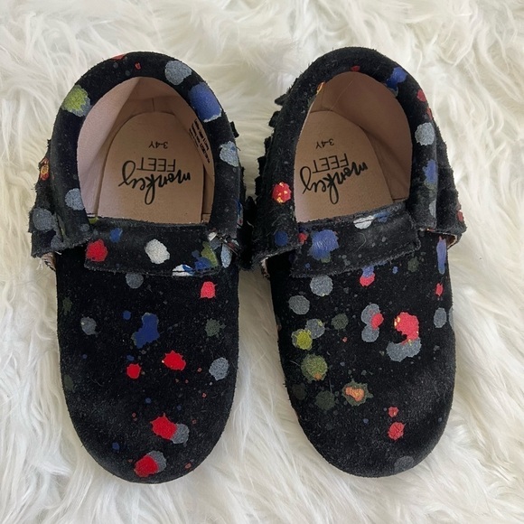 Monkey Feet Paint Splatter Moccasins - Picture 2 of 9